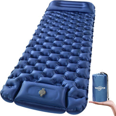 Sleeping pad for Camping, Mat with Built-in Foot Pump & Pillow, Inflatable Air Mattress, Compact Sleeping pad, Sleeping Mat for Hiking Traveling Tent image 0