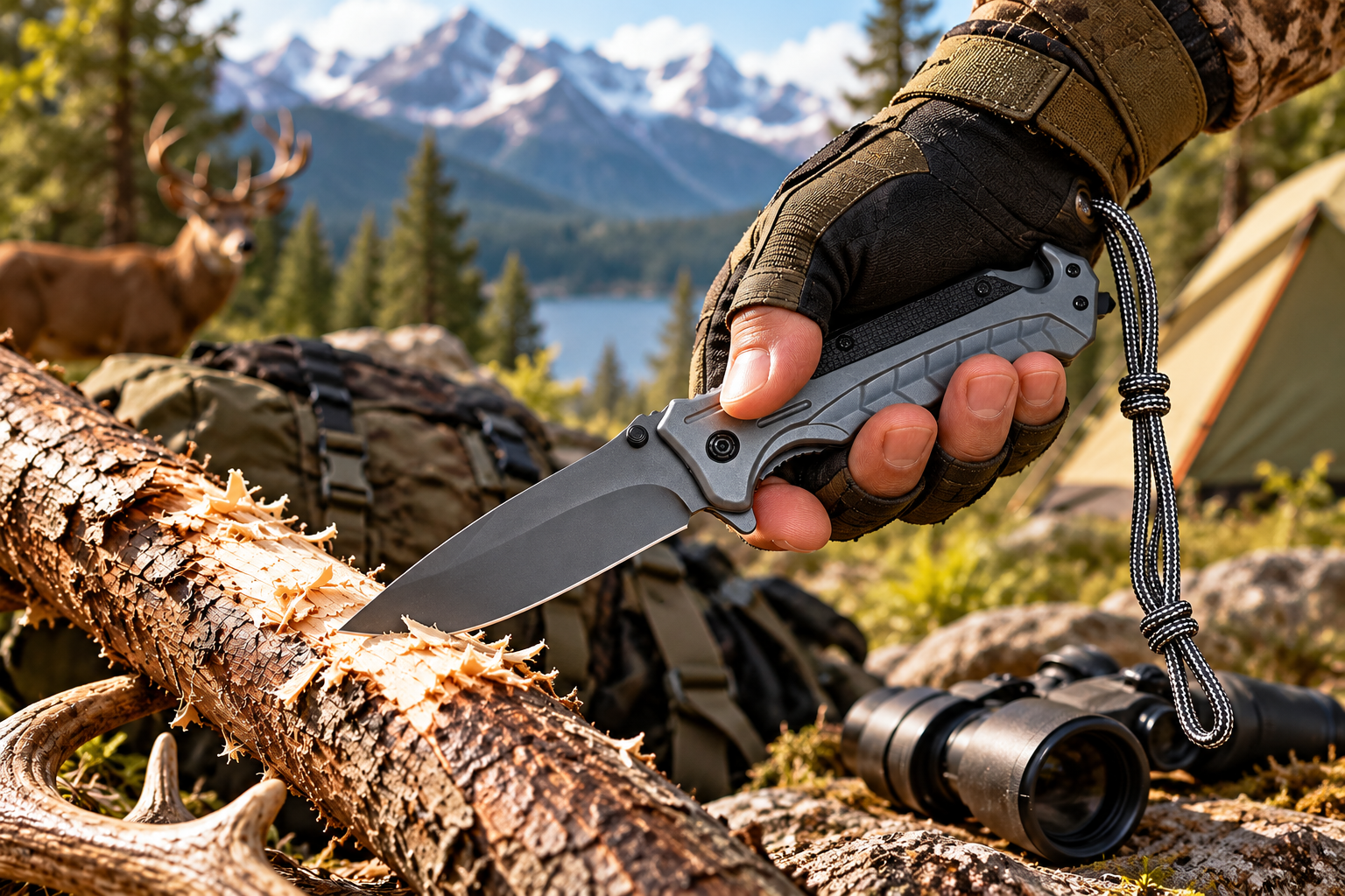 BISONBERG|Folding Pocket Glass Window Breaking Camping and Outdoor Knife |Car Rescue Emergency Seat Belt Cutter