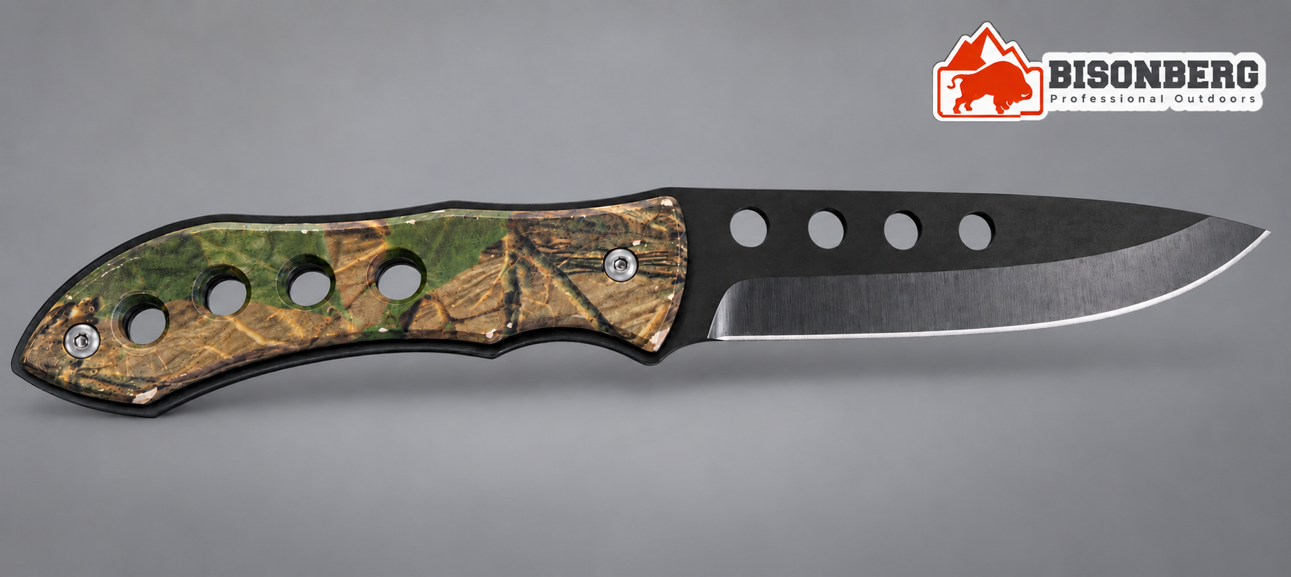 BISONBERG  Kitchen Utility Fixed Blade Knife| Heavy Duty Survival Knife For Camping,Hunting & Outdoor Use