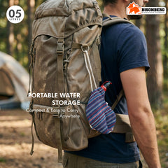 Traditional Canvas Water Bottle – Portable Outdoor Camping Canteen image 2