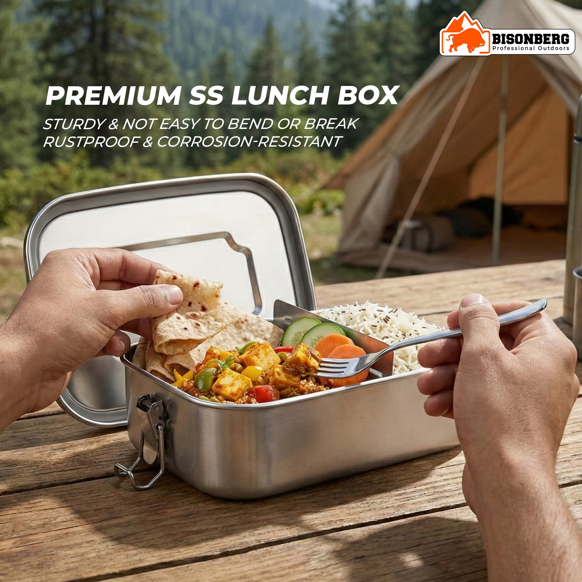 Stainless Steel Bento Lunch Box | 1200ml Leak-Proof Lunch Container” image 1