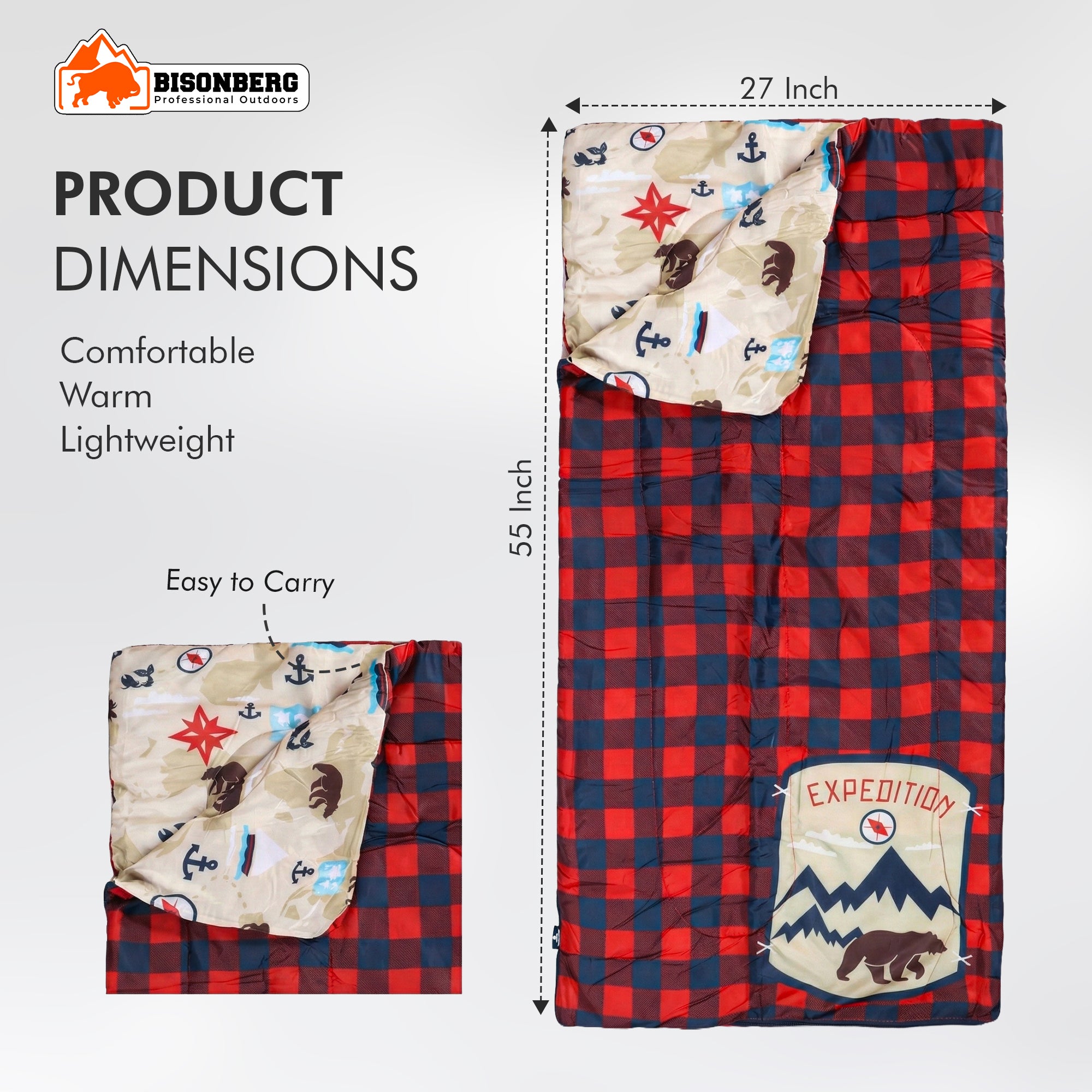 Kids Camping Sleeping Bag – Warm Outdoor Adventure Sleeping Sack image 3