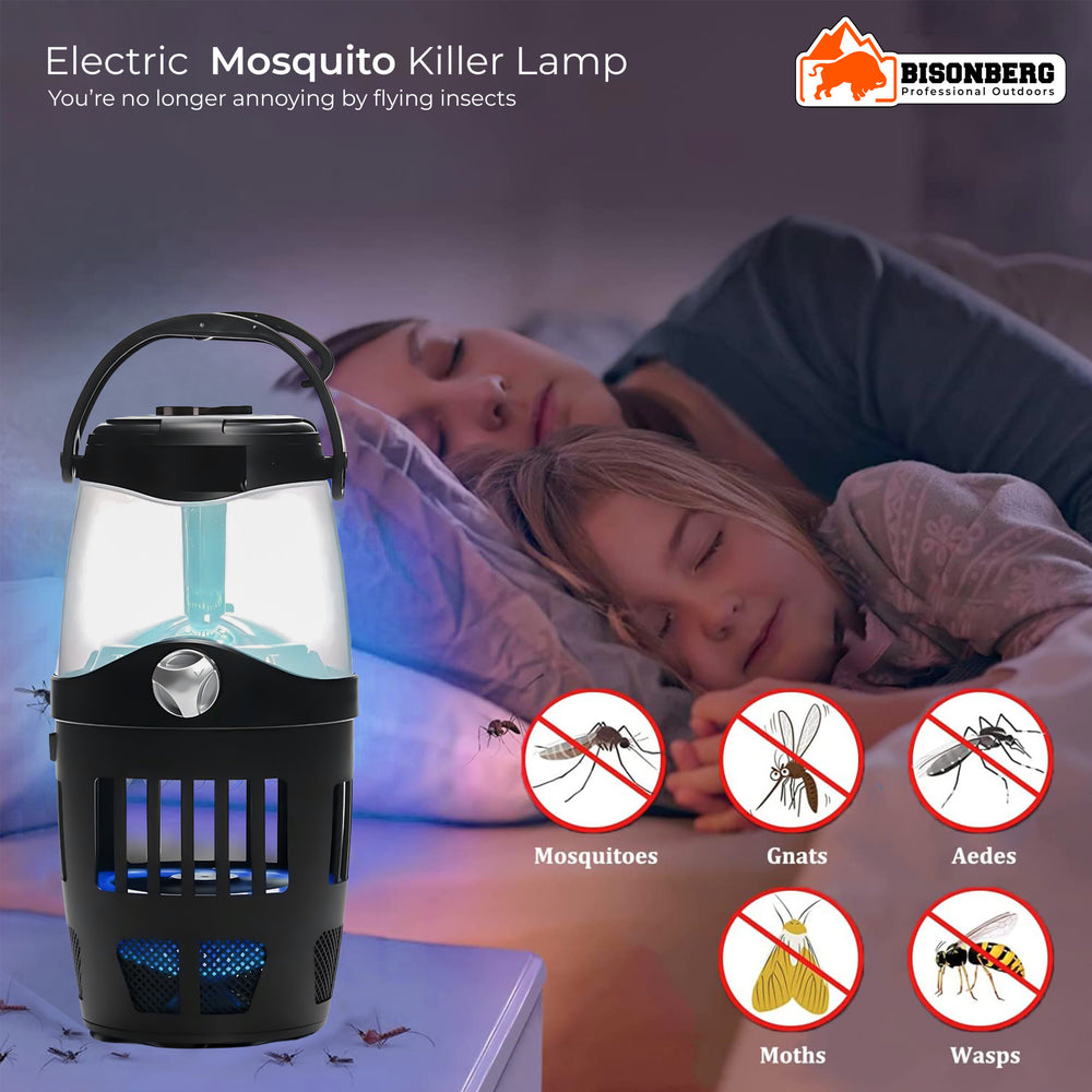 BisonBerg 3-in-1 Mosquito Killer Lamp with Bluetooth Speaker & LED Lantern – Indoor & Outdoor Bug Zapper with UV Light Trap image 1