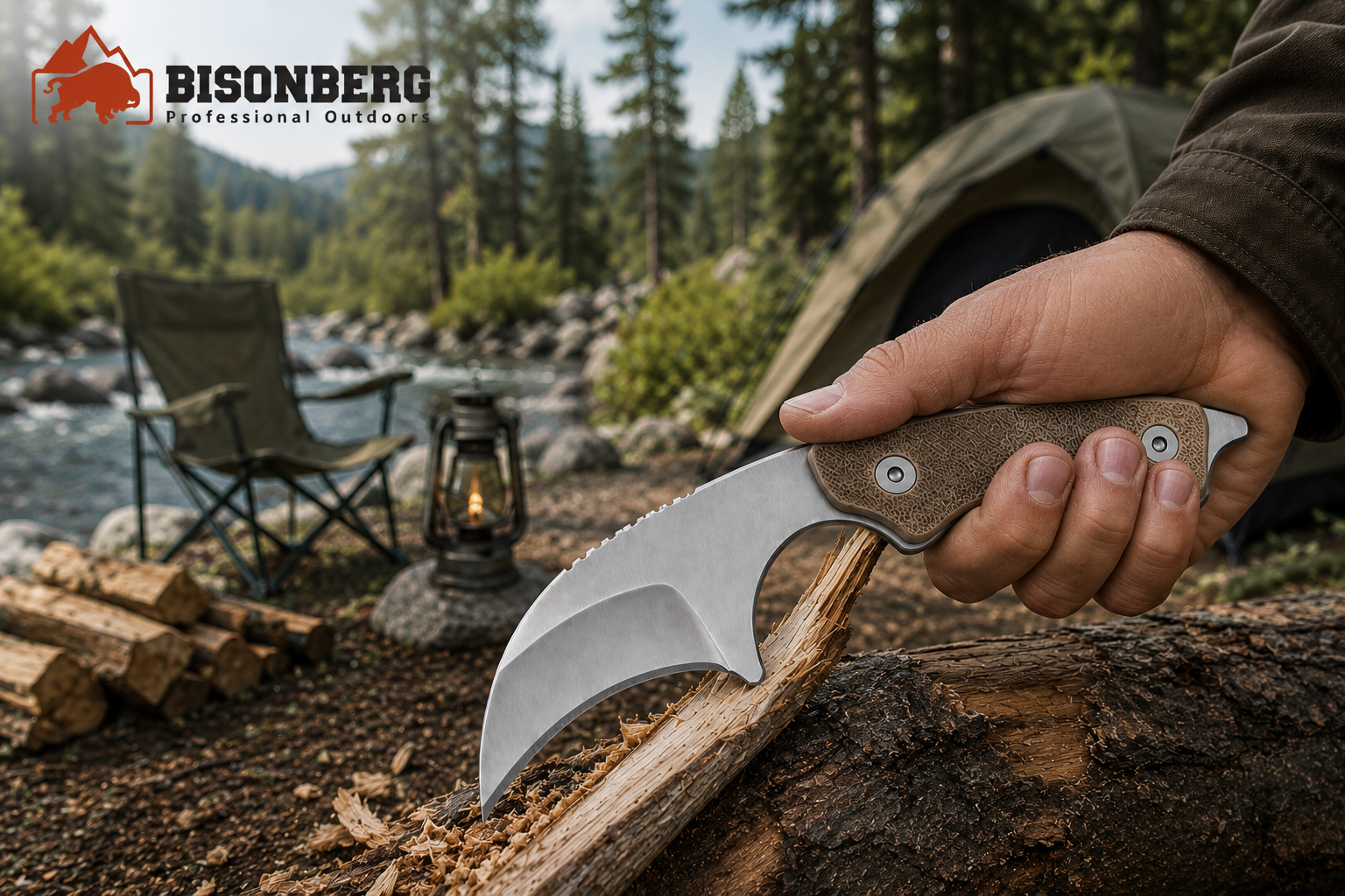 BISONBERG |  Refurbished Fixed Blade Knife | Outdoor & Camping Knife