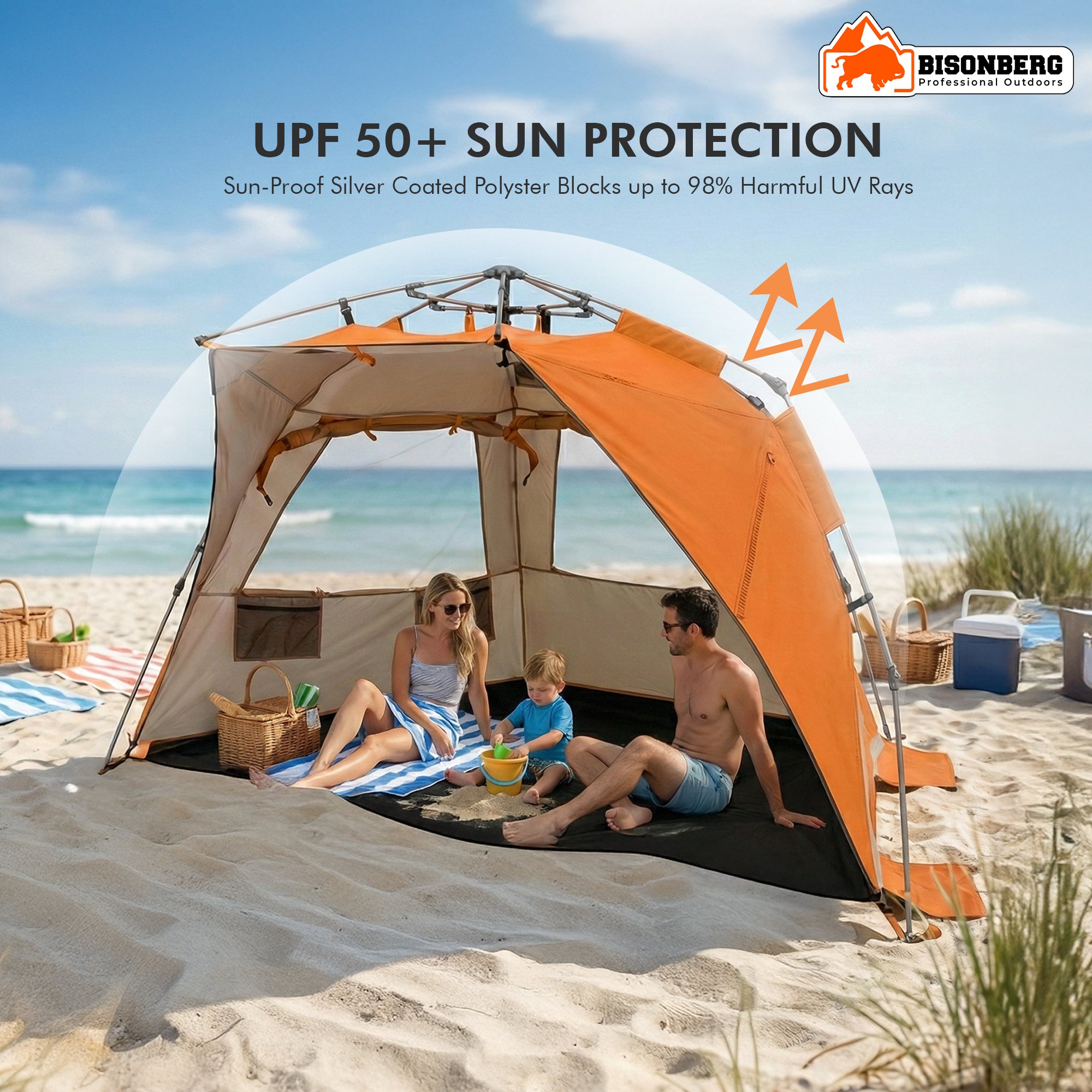 Automatic Pop-Up Camping Tent with Carry Bag – Waterproof Outdoor Family Shelter image 4