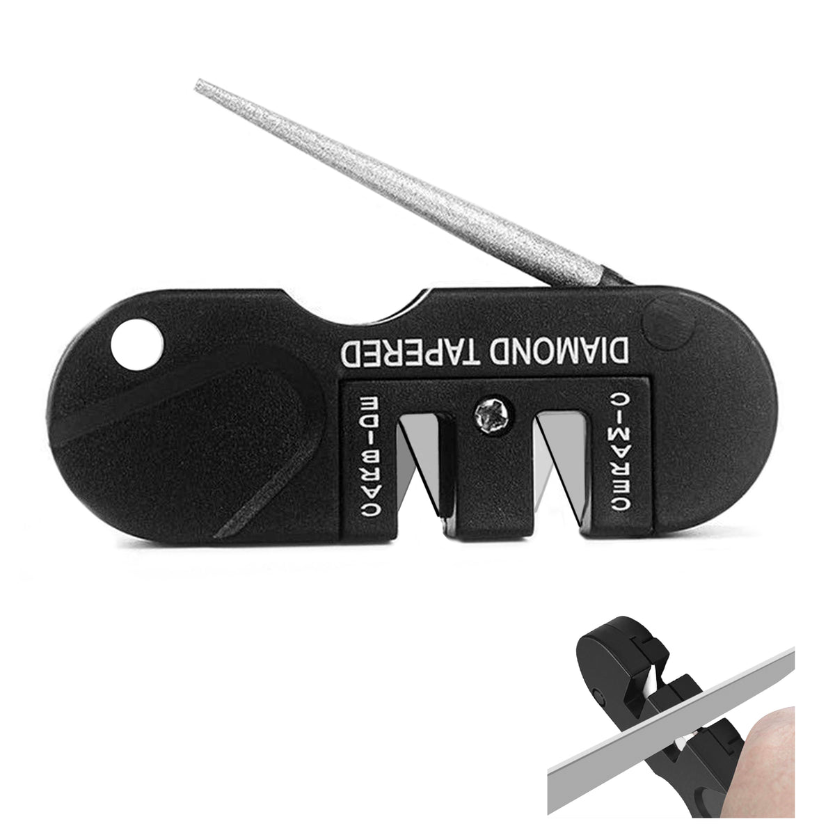 Manual Knife Sharpener, Kitchen Rod Sharpening Tool for Steel Knives image 0