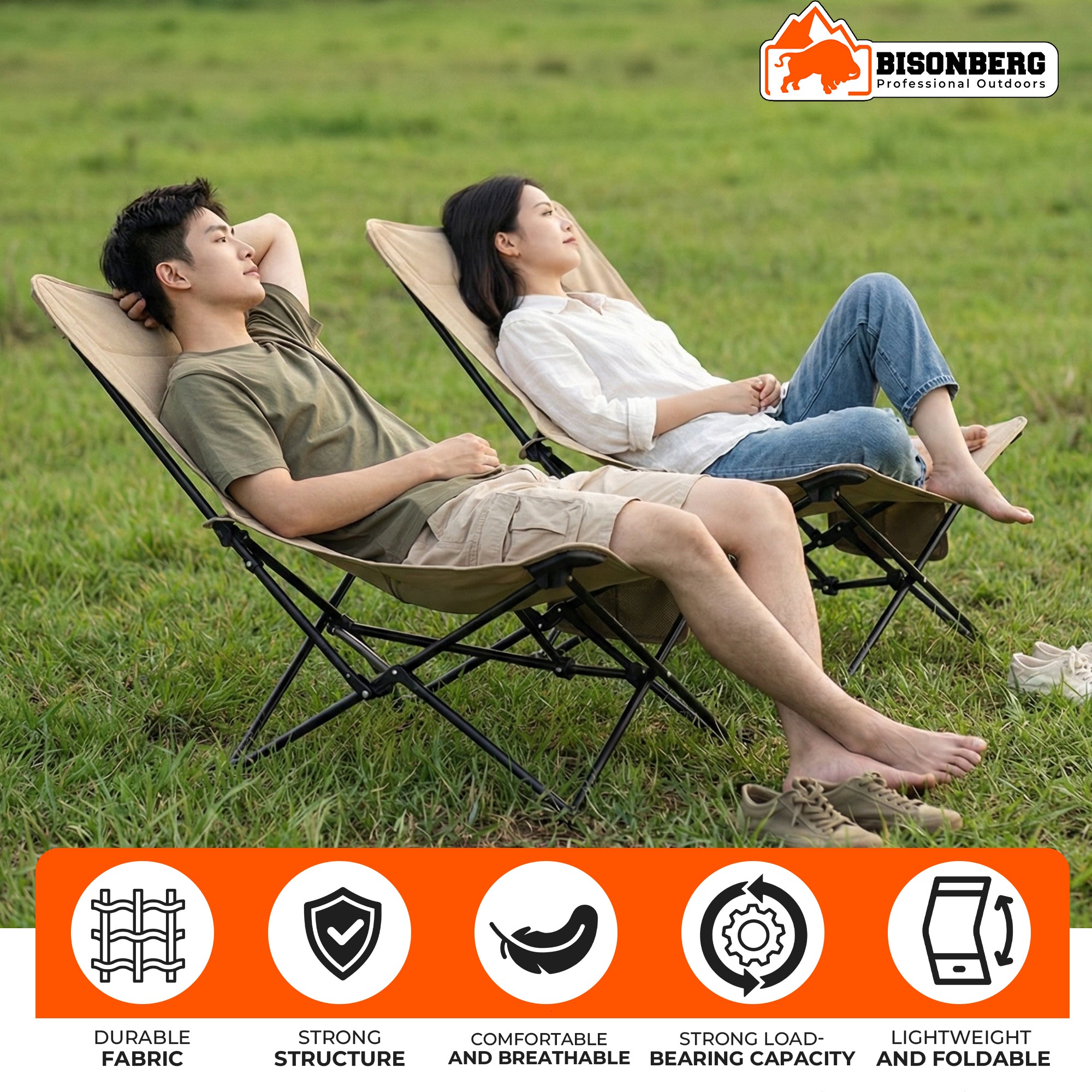 Foldable Camping Lounge Chair – Portable Outdoor Relax Chair image 4