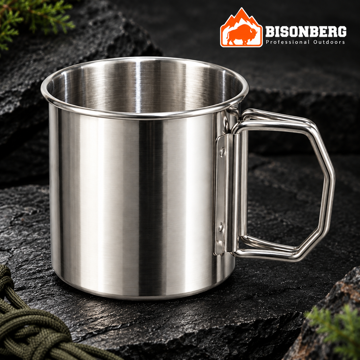 BISONBERG Stainless Steel Outdoor& Travel  Camping Cup