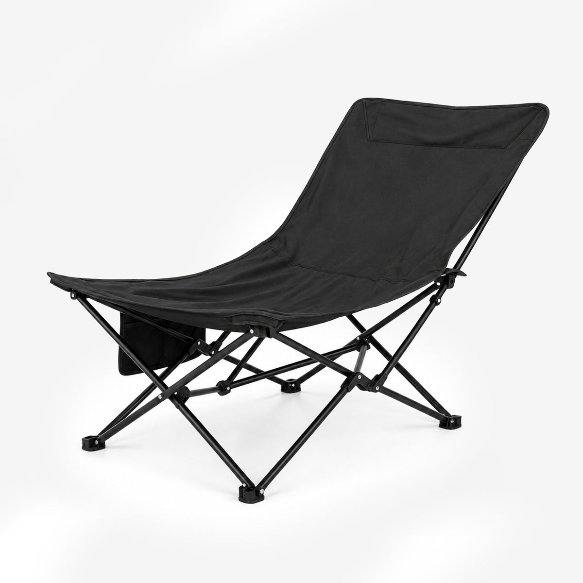 Bisonberg Portable Folding Camping Lounge Chair with Heavy-Duty Steel Frame – Lightweight Outdoor Relax Chair for Camping, Garden, Beach & Picnic