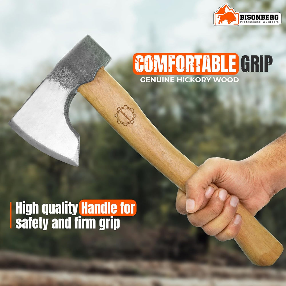 Bisonberg Gardening Axe Hatchet Axe Wood Handle Cutting Axe, Camping Axe Gardening Tools image 3