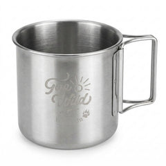 Stainless Steel Camping Mug – “Go Wild” Outdoor Coffee Cup | Lightweight Travel Mug for Camping, Hiking & Trekking image 0
