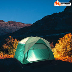 Bisonberg 4 Person Family Camping Tent | Waterproof 1500mm | Breathable Dome Tent with Rainfly & Fiberglass Poles image 1