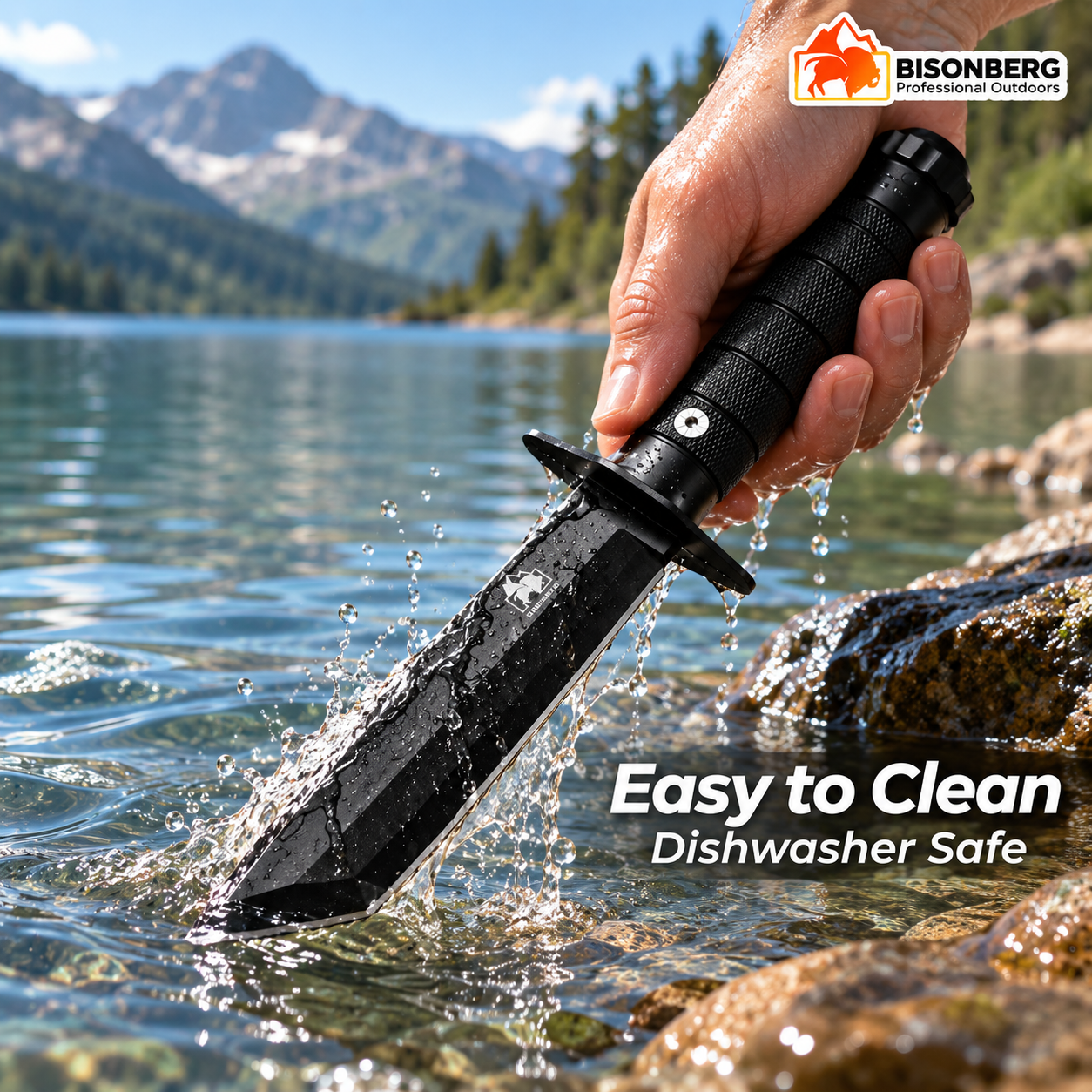 BISONBERG Kitchen Knife/Utility Knives for Kitchen Home & Office Use Ideal for Portable, Travel - Black (Manual) with Mini cooling towel