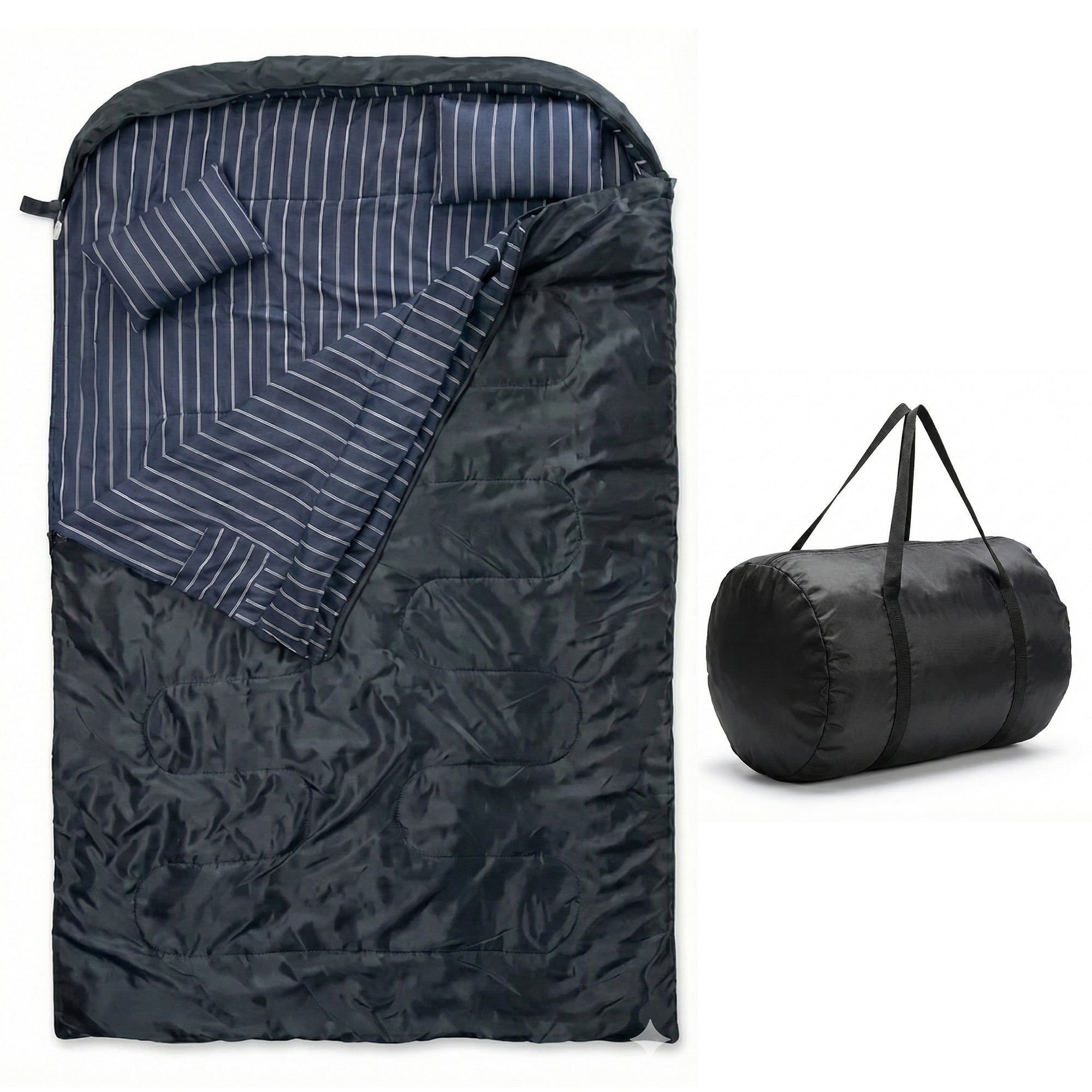 Double Sleeping Bag for Couples – Warm & Spacious Camping Bed image 1