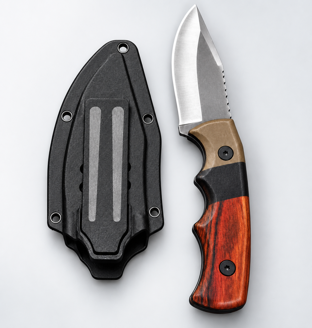 BISONBERG| PROFESSIONALTACTICAL FIXED BLADE With Sheath, OUTDOOR & CAMPING KNIFE
