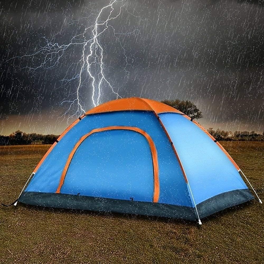 Portable Tent for Camping/5-10 Minutes Easy Setup/Waterproof Tent for Camping/Ideal for Outdoor Picnic, Hiking, Trekking - Ideal for 3-4 Persons image 4