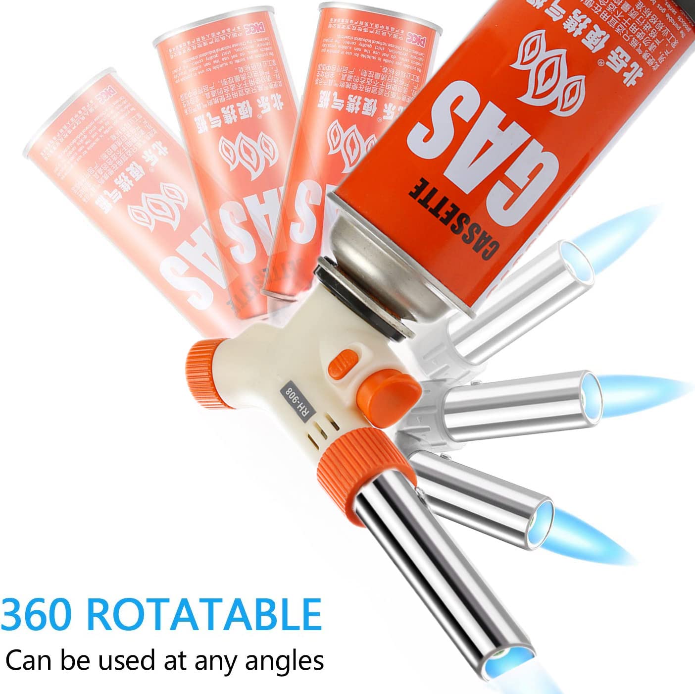 Cloudberry Blow Torch - Best Creme Brulee Torch - Refillable Professional Kitchen Torch with Safety Lock and Adjustable Flame Baking Pastries Desserts image 5