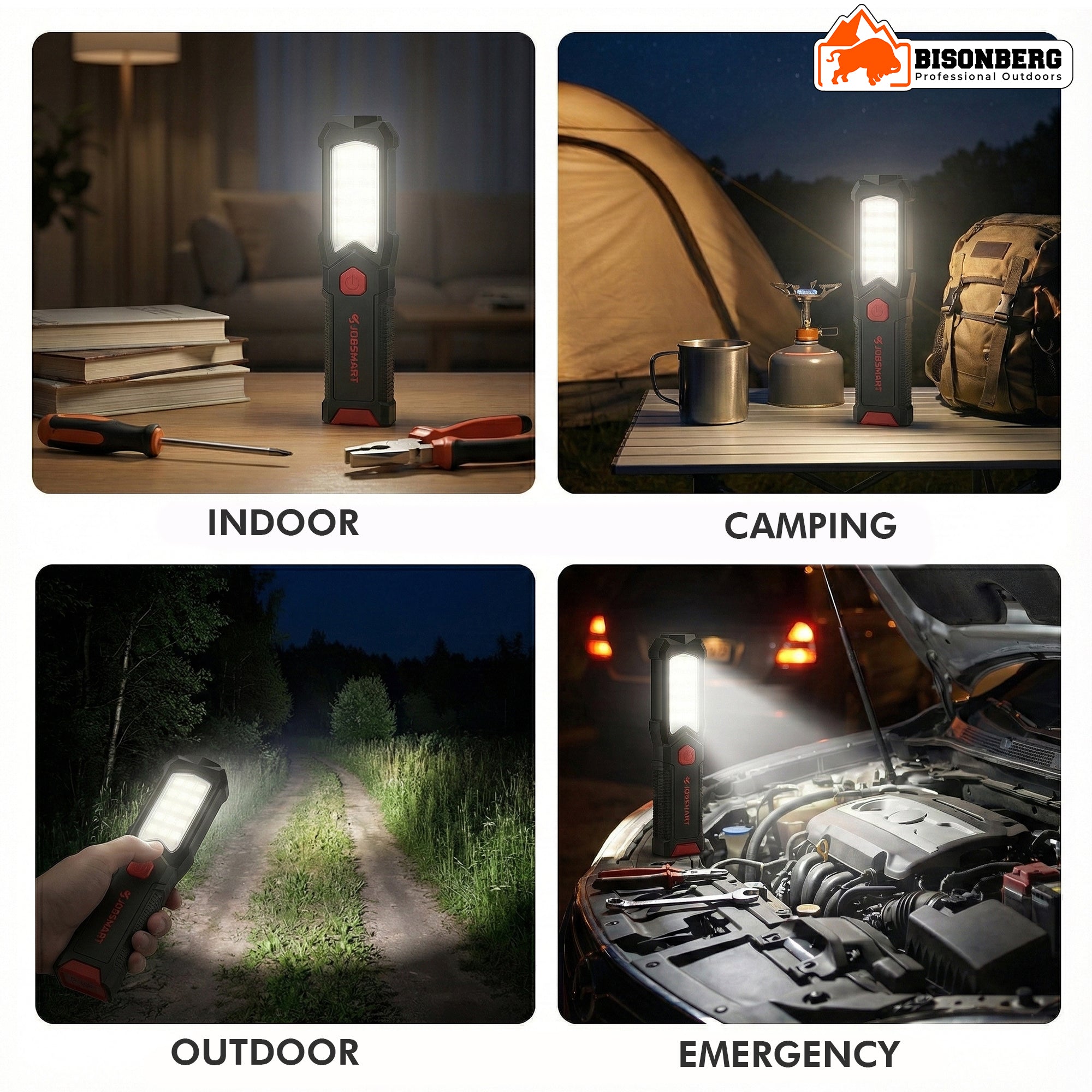 Rechargeable LED Work Light – Portable Magnetic COB Flashlight image 5