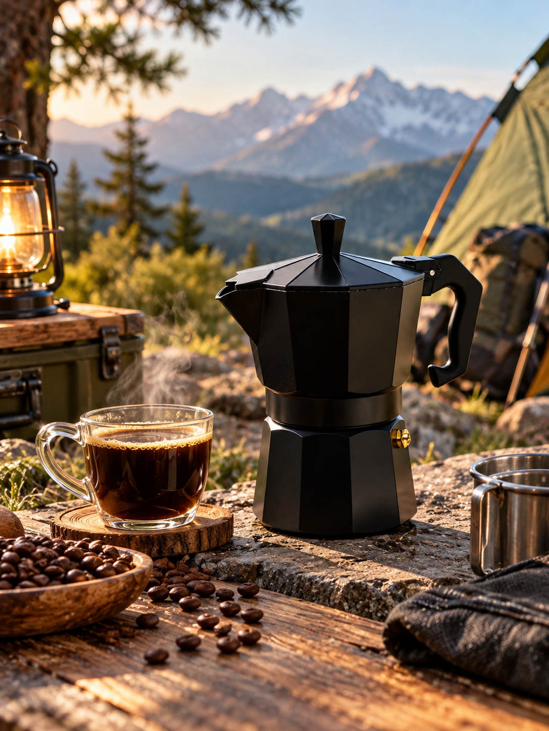 BISONBERG|Aluminium Espresso Coffee Maker, Moka Express 1 Cups Espresso Maker/Percolator/Stovetop/Filter Coffee Maker for Italian Mocha Coffee Moka Pot