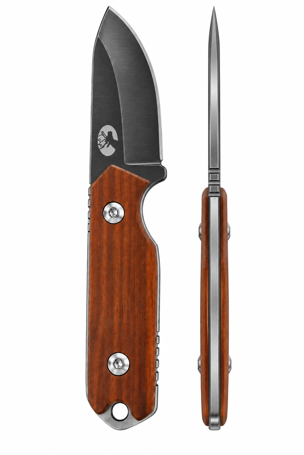 Bisonberg | Premium Wooden Handle  Fixed Blade Knife  | Outdoor Camping & Survival Knife