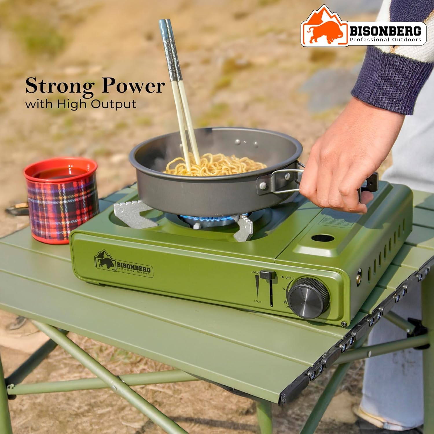 Camping Portable Gas Stove 2900W | Butane Gas Chulha for Outdoor Travel Stove, Trekking With 4 Butane Gas Canister image 4
