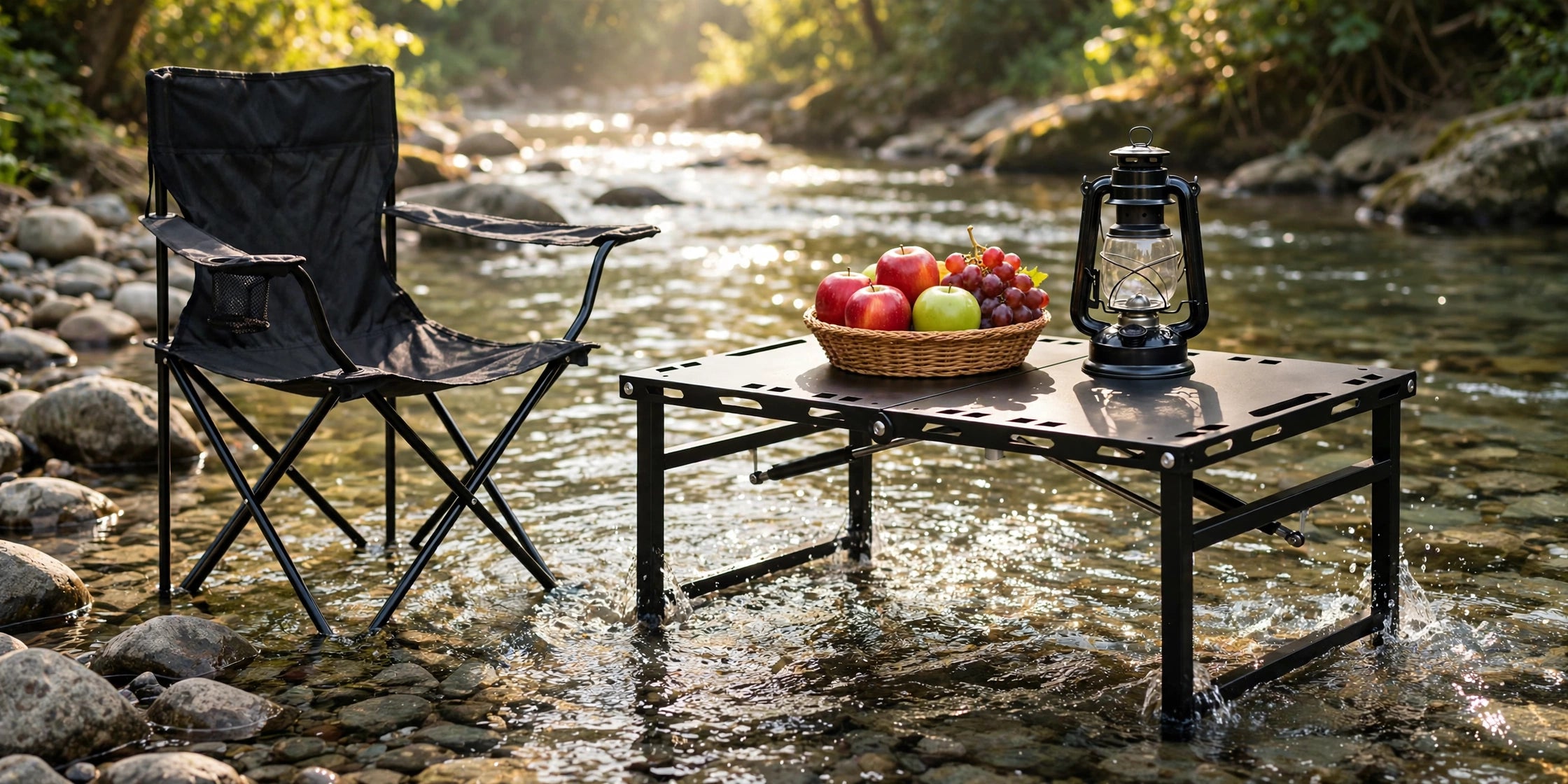 BISONBERG Portable Folding Camping Table|Heavy-Duty Outdoor Folding Table