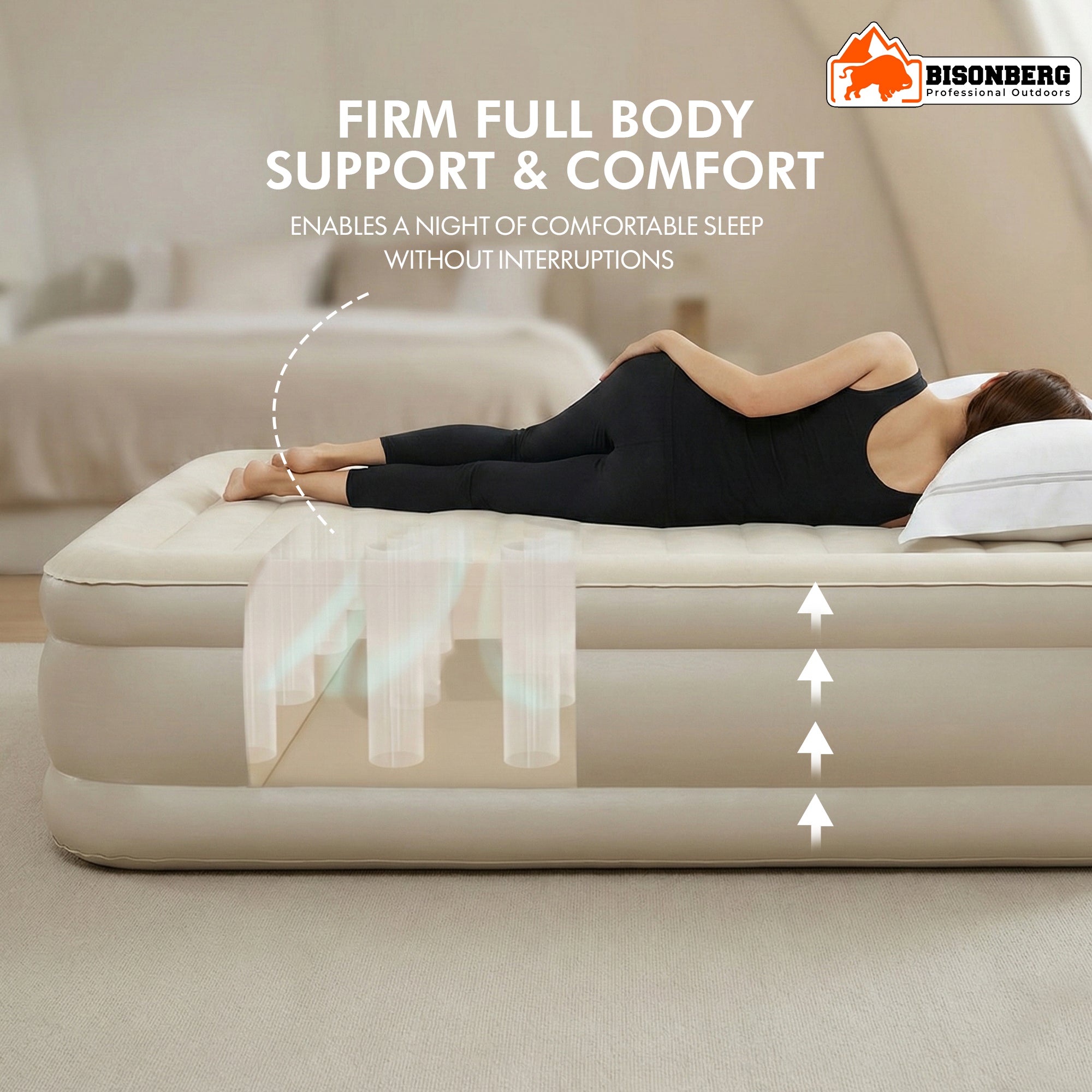 Inflatable Air Mattress with Built-In Pump – Comfortable Camping Bed image 2