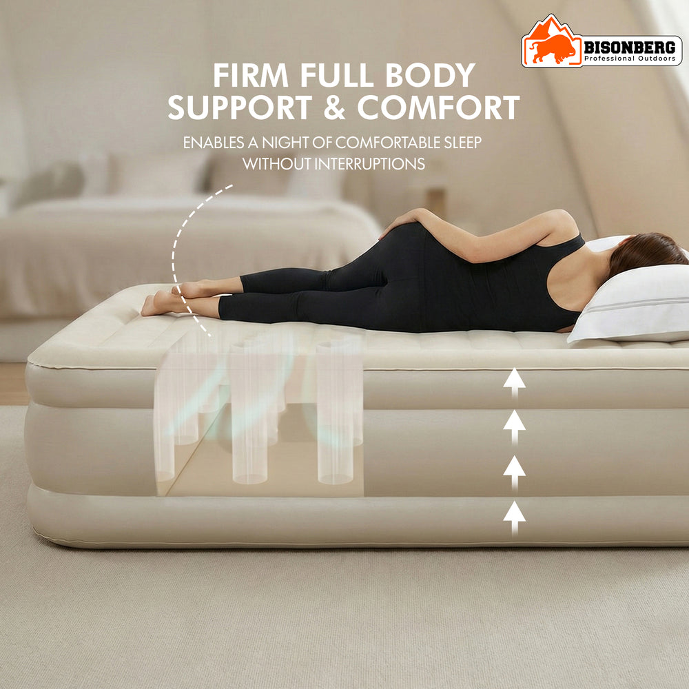 Inflatable Air Mattress with Built-In Pump – Comfortable Camping Bed image 2