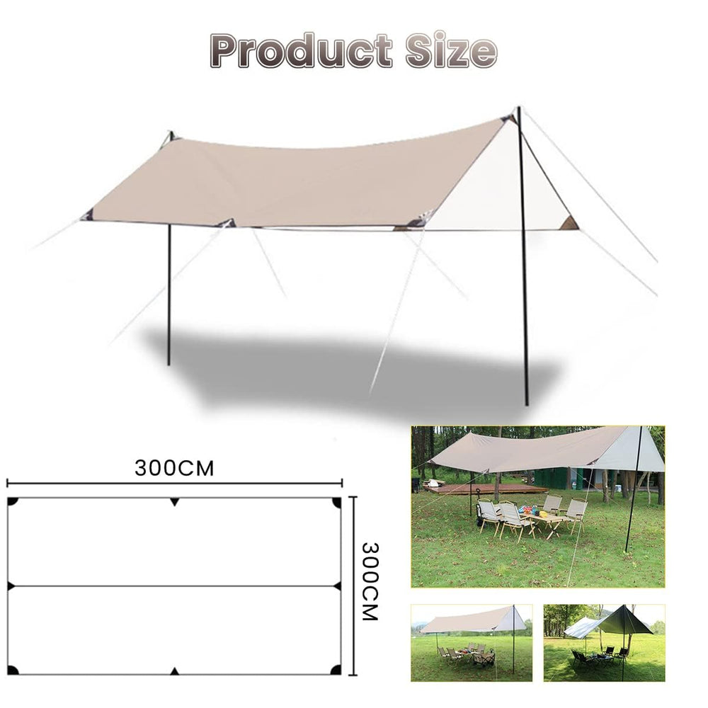 3 * 3m Canopy Tent Kit for Outdoor Camping, Gazebo with Assembly Accessories, UPF 50+ Sunshade Camping Tent for Camping, Gazebo Canopy Outdoor Tent, Portable & Heavy Duty Waterproof Tent image 7