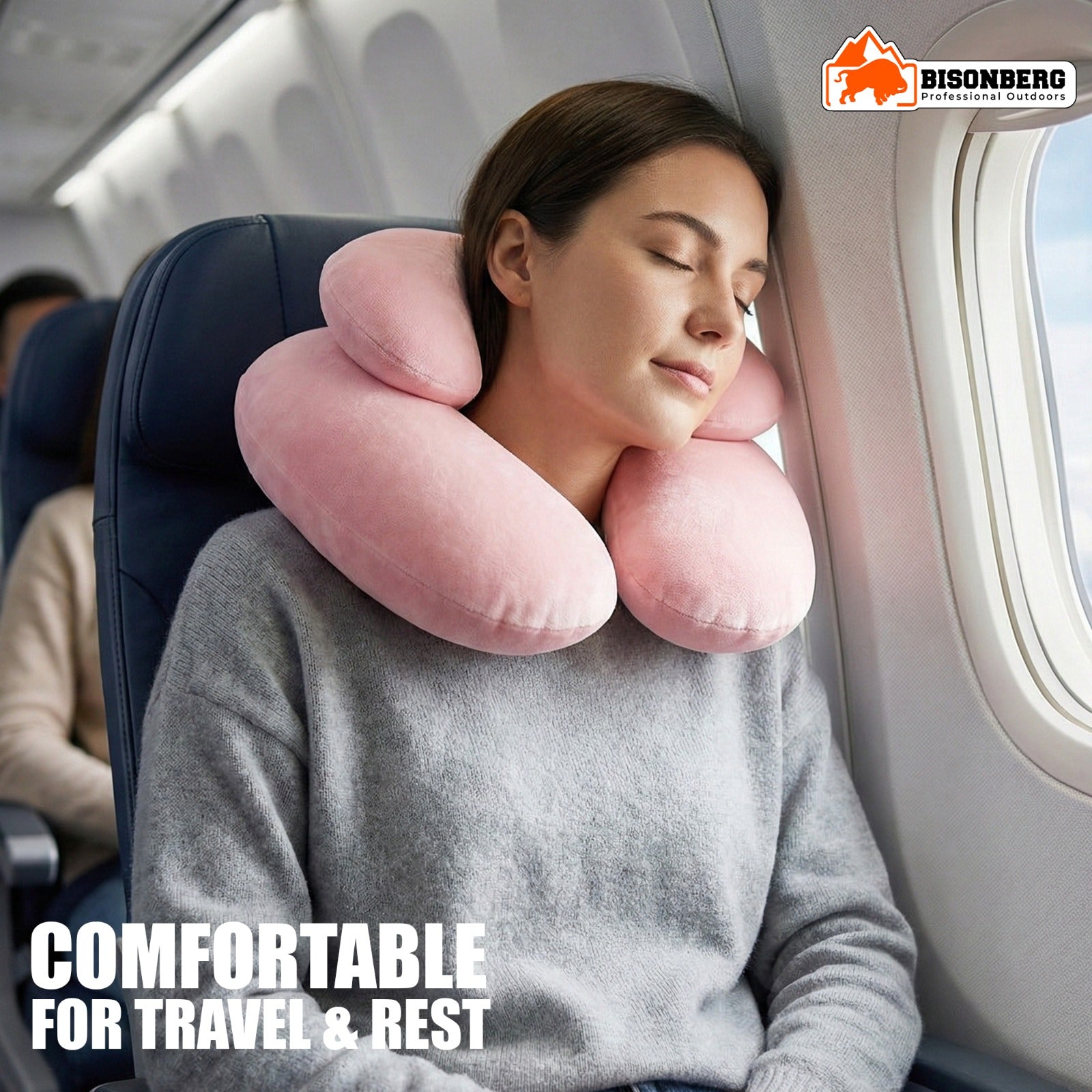 Ergonomic Memory Foam Travel Neck Pillow for Airplane, Car & Office – Soft U-Shape Cervical Support Cushion image 4