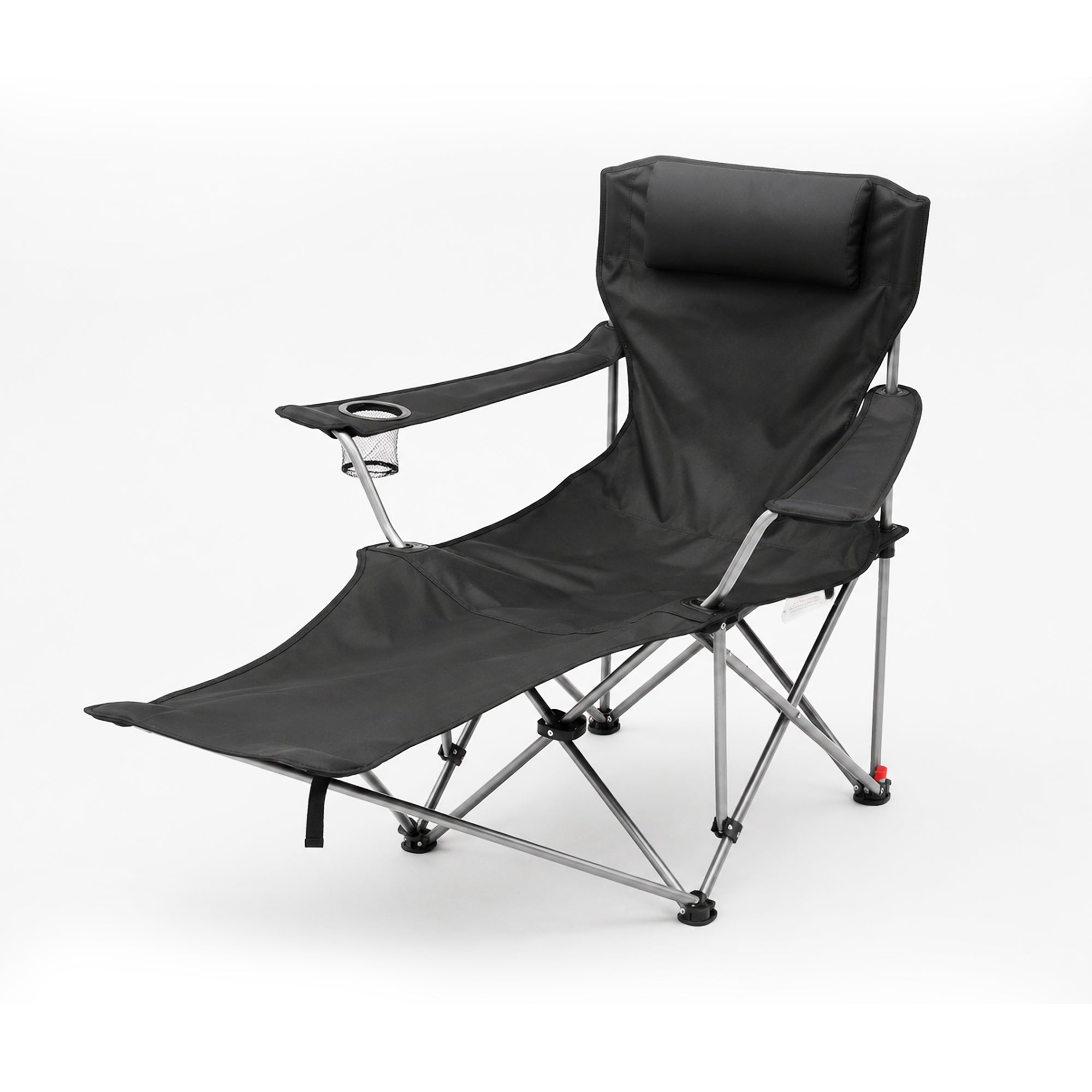 Reclining Camping Chair with Footrest – Portable Outdoor Lounge Seat