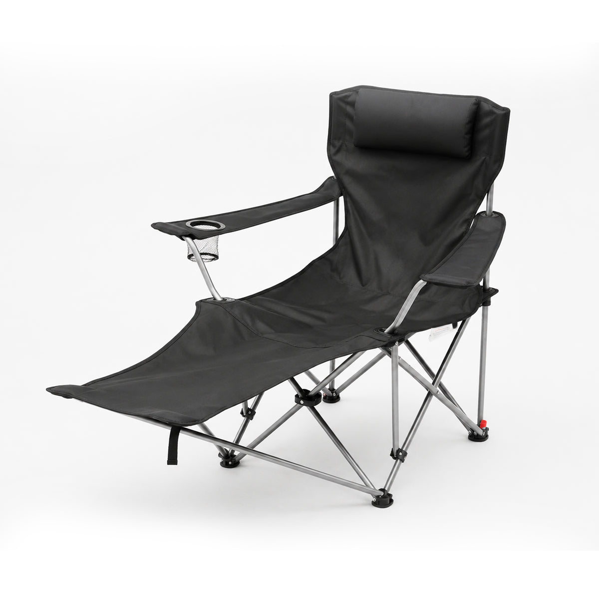 Reclining Camping Chair with Footrest – Portable Outdoor Lounge Seat