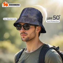 Bisonberg Midnight Camo Satin Bucket Hat Urban Elegance with a Bold Camo Edge image 1