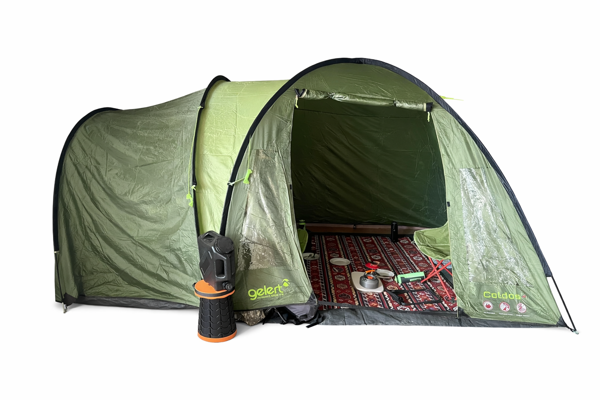 Premium 4–6 Person Waterproof Tunnel Camping Tent with Spacious Living Area image 0