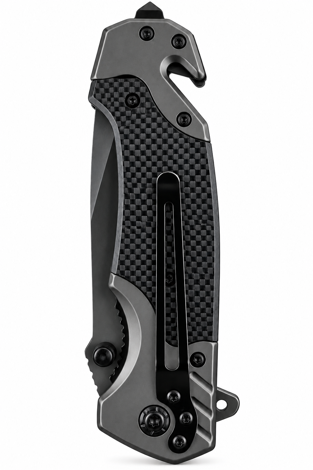 BISONBERG|Folding Pocket Glass Window Breaking Camping and Outdoor Knife |Car Rescue Emergency Seat Belt Cutter