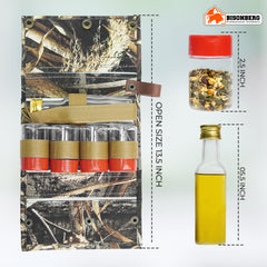 Bisonberg 5Pcs Plastic 5 Storage Compartments Travel Spice Container Masala jar Spice Container Camping Spice Kit image 2