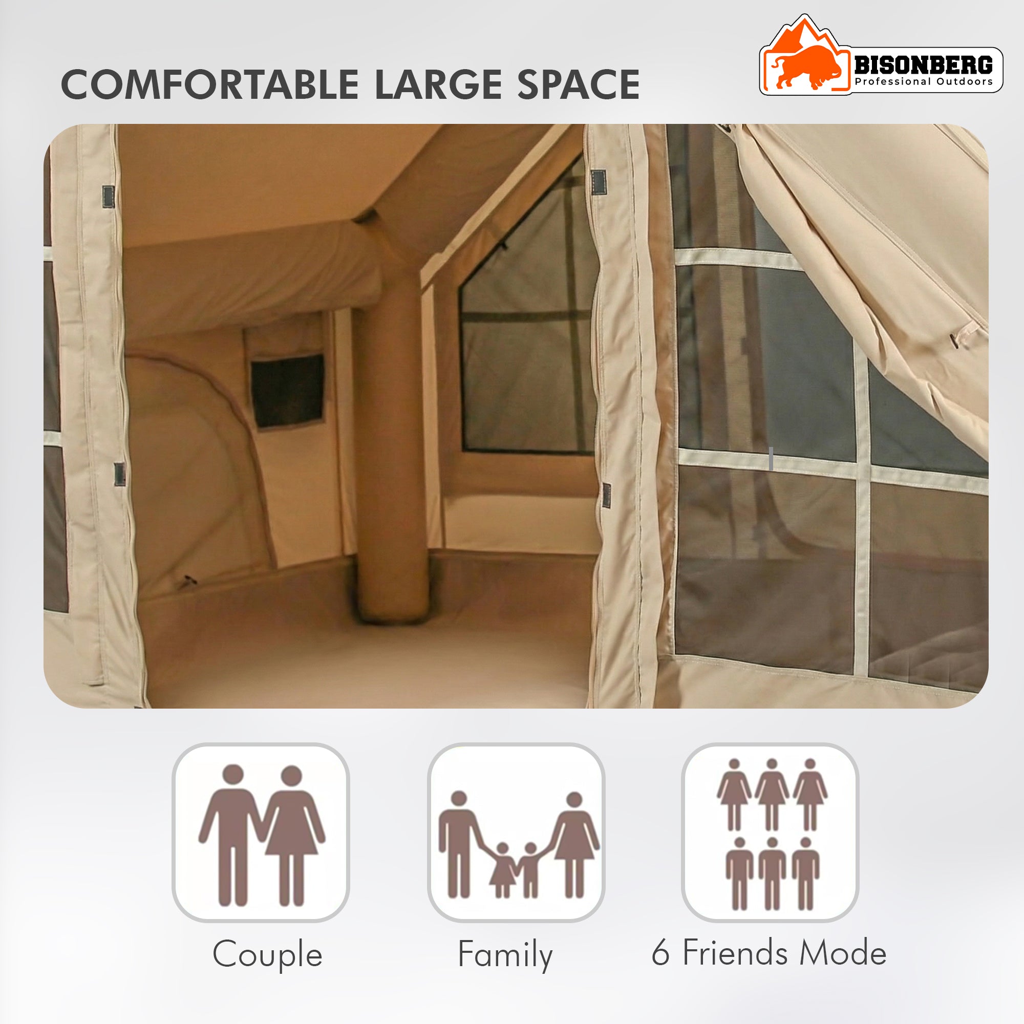 Inflatable Camping Tent – Waterproof Large Outdoor Family Shelter image 3