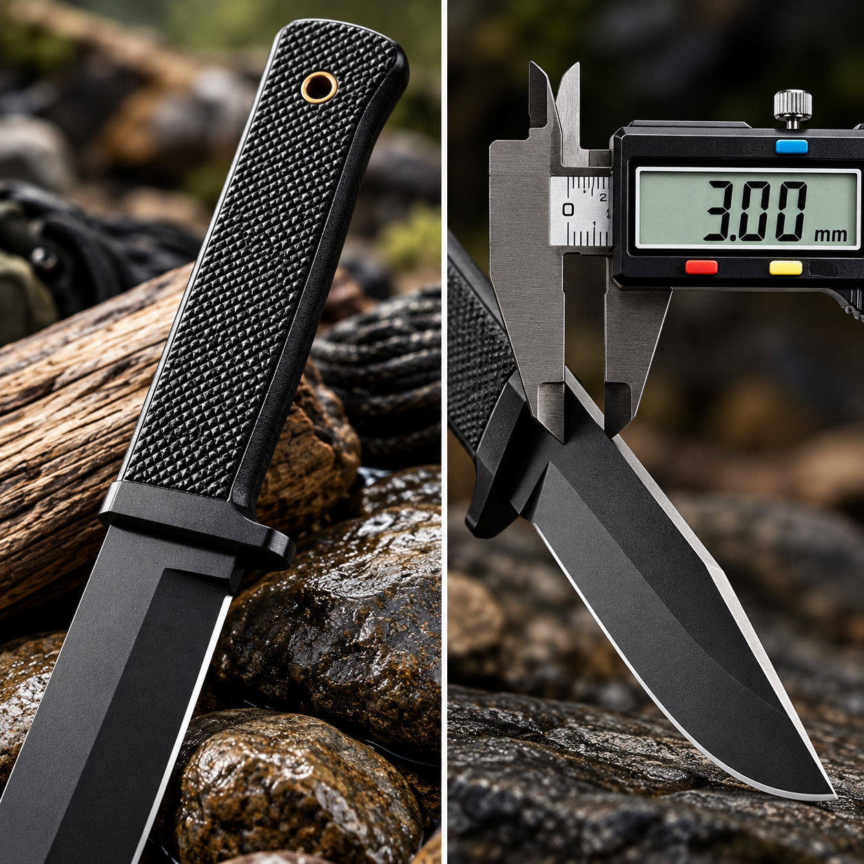 Long Blade Tactical Fixed Knife with Sheath | Heavy Duty Survival & Hunting Knife for Outdoor Use – Bisonberg