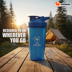 Bisonberg Protein Shaker Bottle with Blender Ball | Leak-Proof BPA-Free Gym & Travel Shaker for Protein, Pre-Workout & Supplements image 1