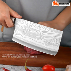 Stainless Steel Professional Kitchen Knife Set, Meat Knife, Chef's Knife with Non-Slip Handle for Home Kitchen and Restaurant 3 Piece Set image 3