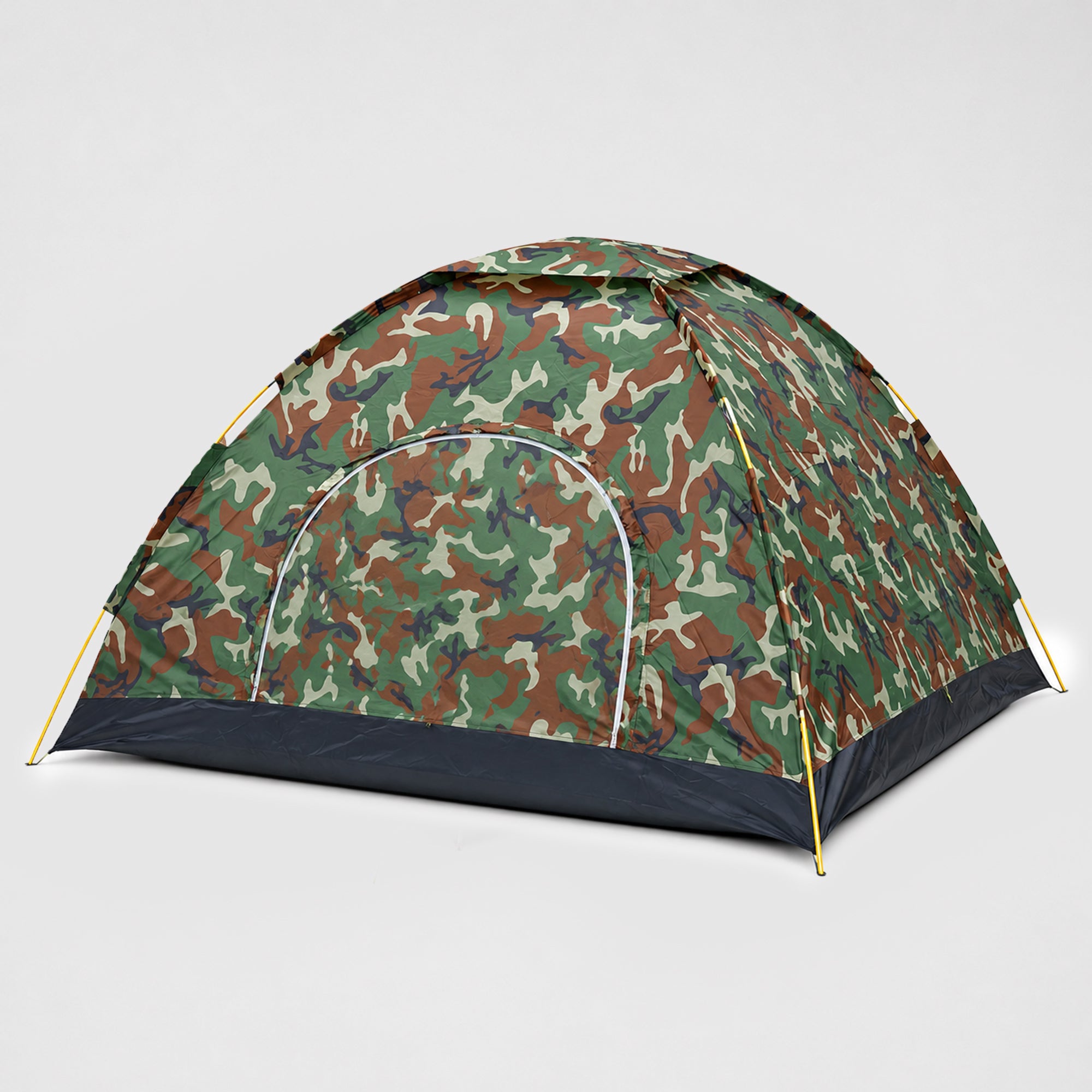 Bisonberg Camouflage Camping Tent for 2-3 Person | Waterproof Portable Dome Tent for Outdoor, Hiking, Trekking, and Travel | Easy Setup with Carry Bag