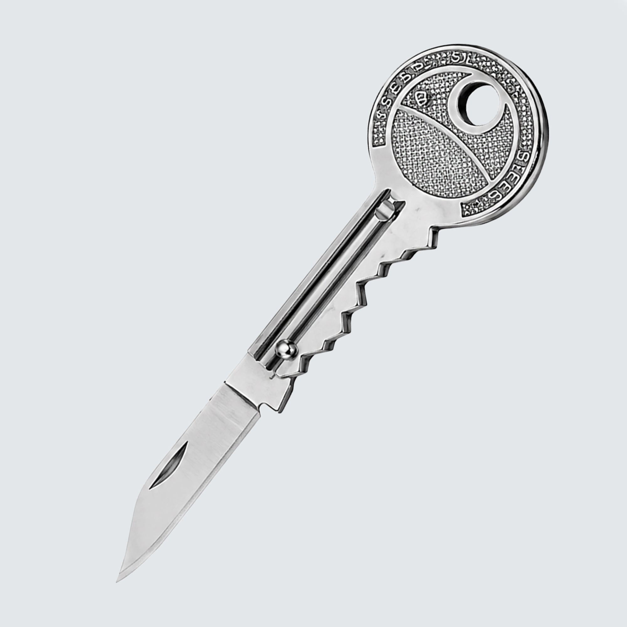 Key Pocket Knife, Stainless Steel Mini Cutter Tool for Unpacking, Camping, Multipurpose Use