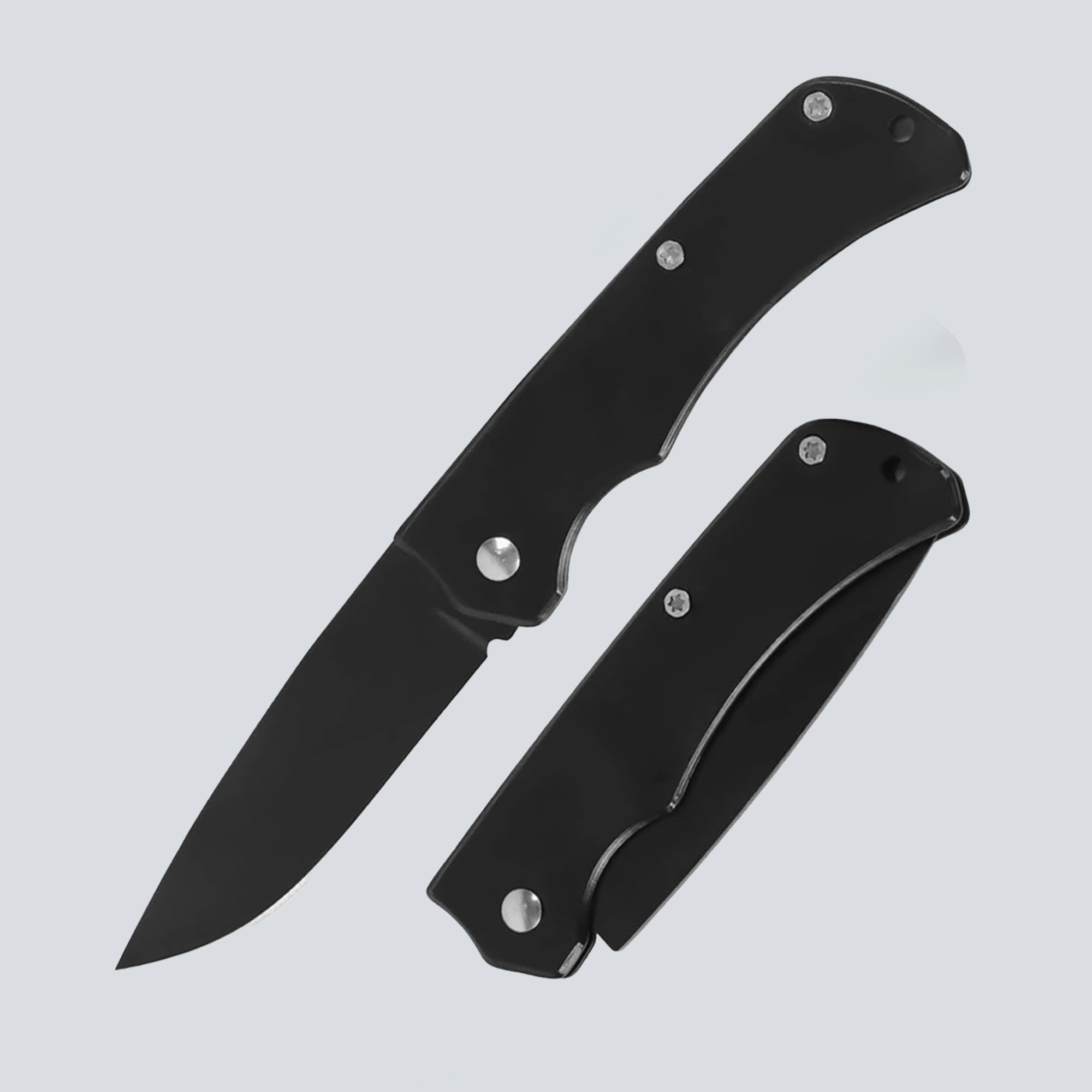 BisonBerg Tactical Folding Pocket Knife – Sleek Black EDC Blade with Safety Lock for Outdoor, Camping & Survival Use