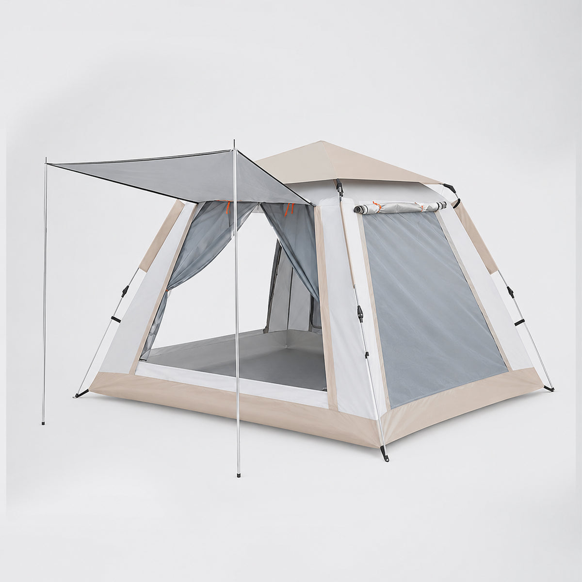 BISONBERG Outdoor Camping Tent for Fishing Travel Hiking Hunting Camping Room & Superior Air Waterproof Folding Pop Up Tent Camping (3-4 Person Tent)