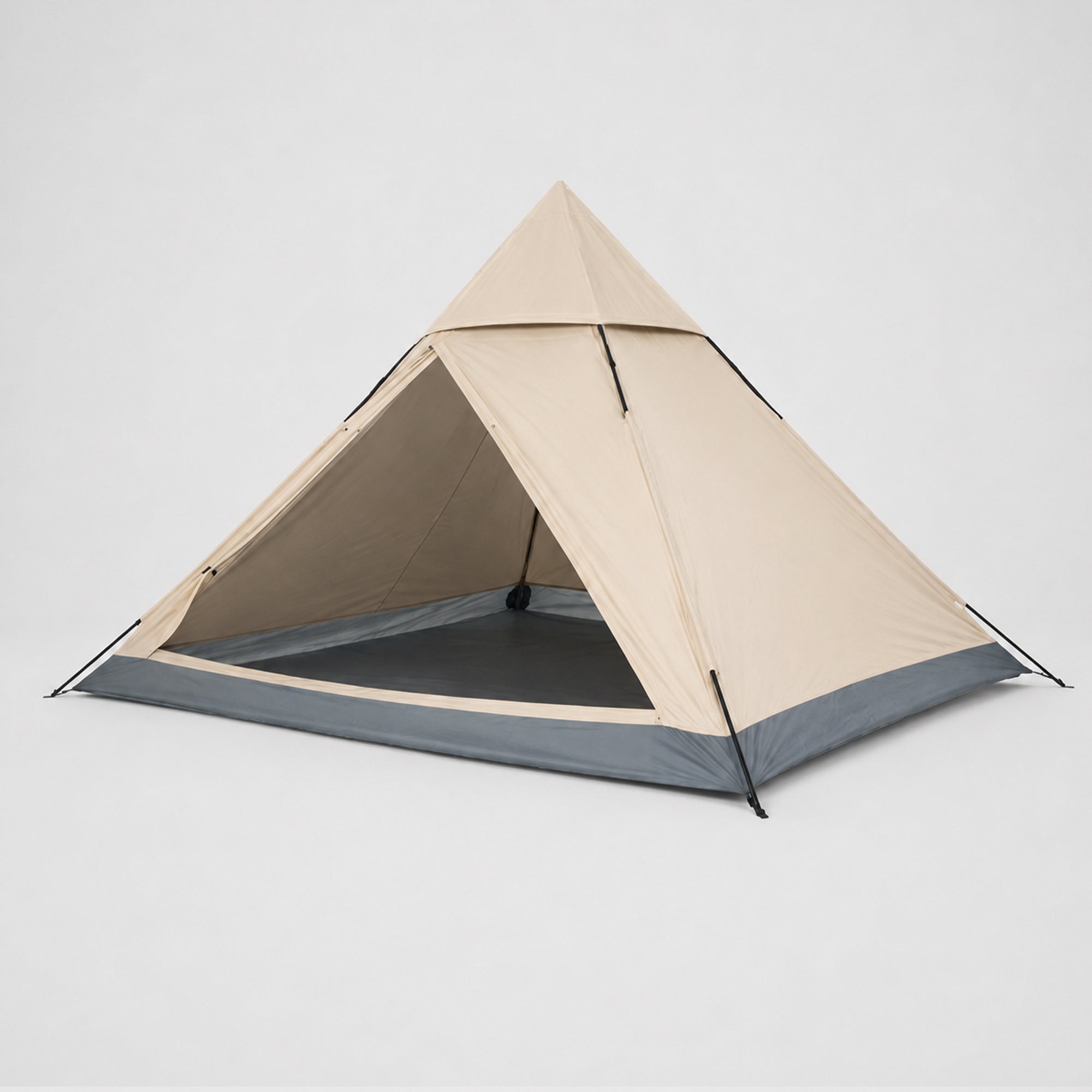 Bisonberg A-Frame Waterproof Camping Tent for 2-3 Person | Lightweight Outdoor Trekking & Hiking Shelter | Easy Setup Pyramid Tent