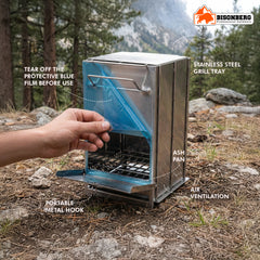 Stainless Steel Portable Camping Stove – Foldable Wood Burning Outdoor Cooker image 2