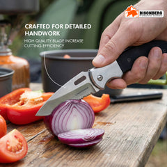 Stainless Steel Folding Pocket Knife – Outdoor Camping & Utility Tool image 3
