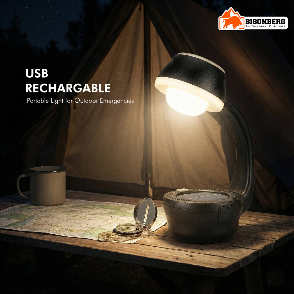 Solar Rechargeable Mushroom Lamp – Outdoor LED Garden & Camping Light image 3