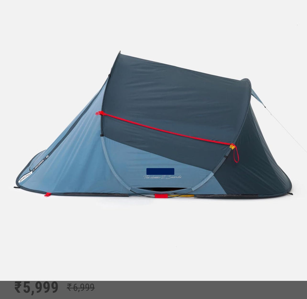 Polyester Camping Tent 2 Person Ultralight Easy Set Up and Carry Family Backpacking for Camping, Hiking, Outdoor Festivals, Car Trip, Blue,Red image 8