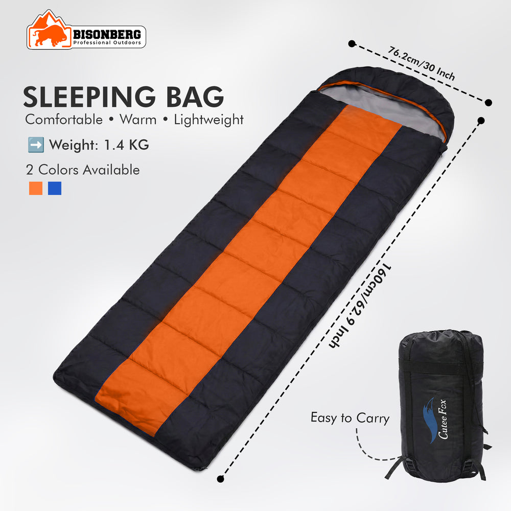 Cuitee Fox Adult Sleeping Bag 1.4 kg – Lightweight Warm Camping Bed image 1